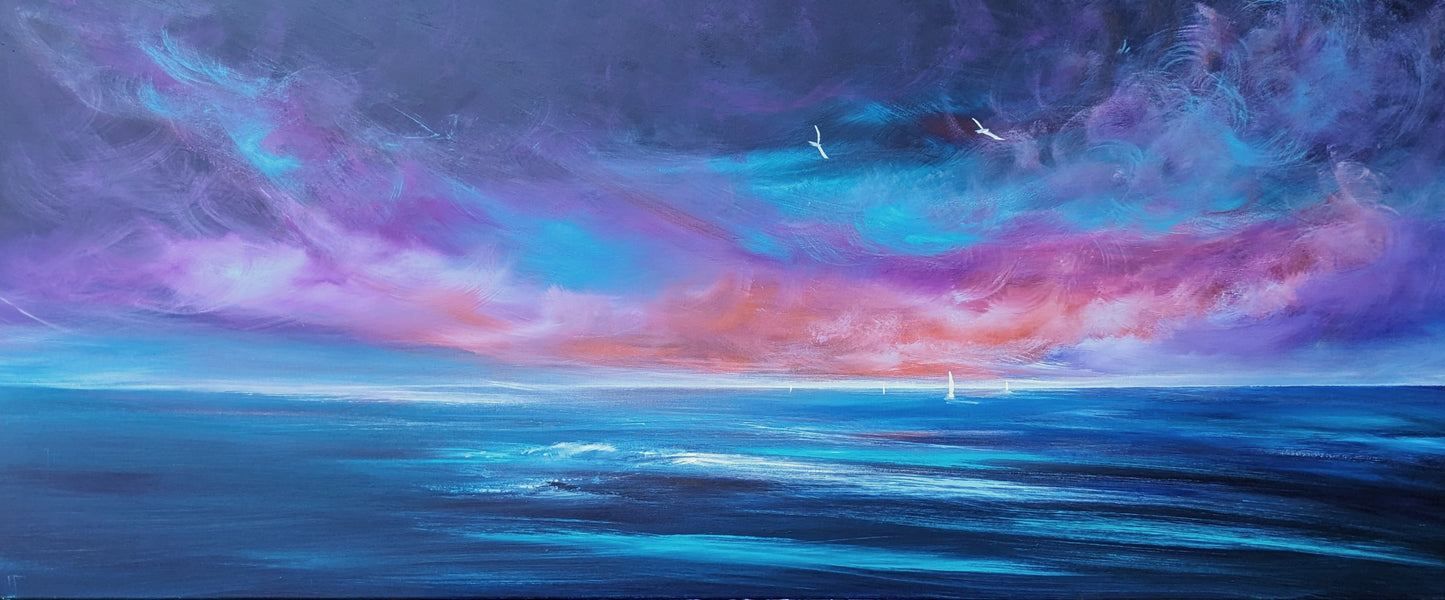 Rose Skies, 120x50cm