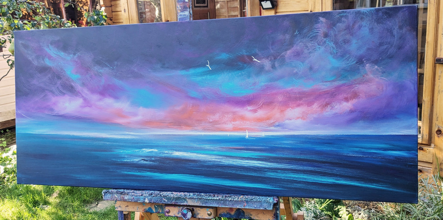 Rose Skies, 120x50cm