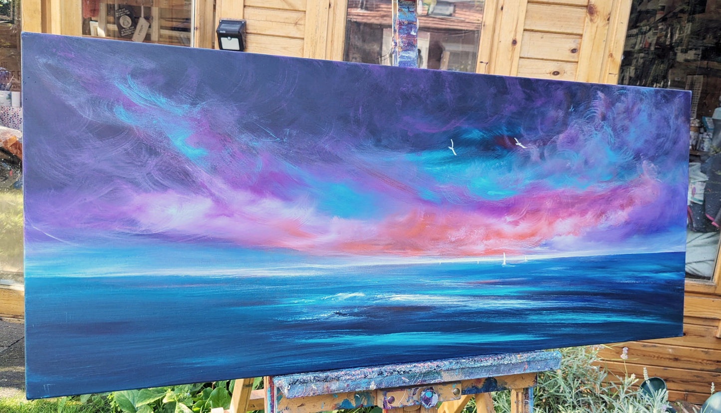 Rose Skies, 120x50cm