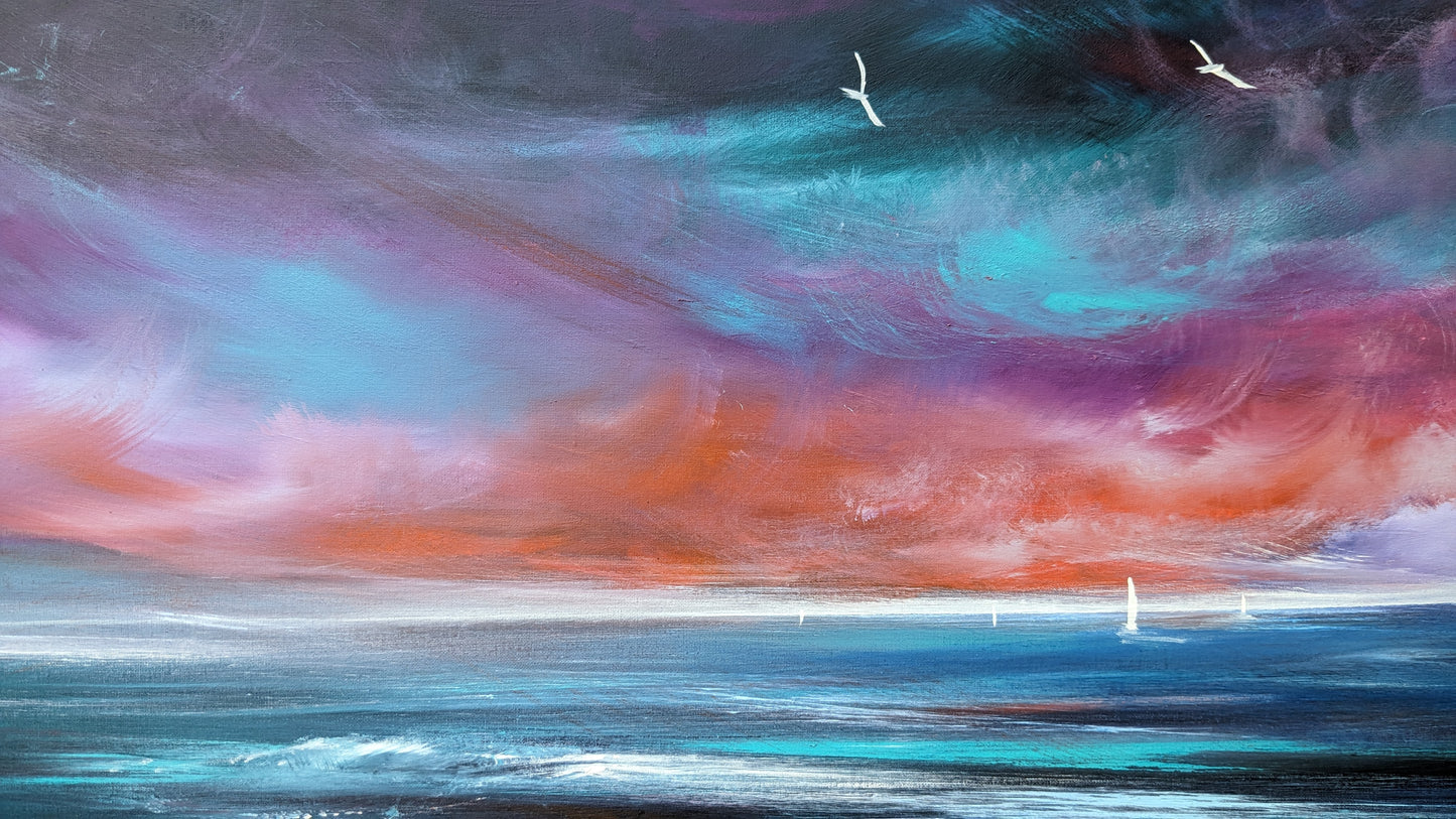 Rose Skies, 120x50cm