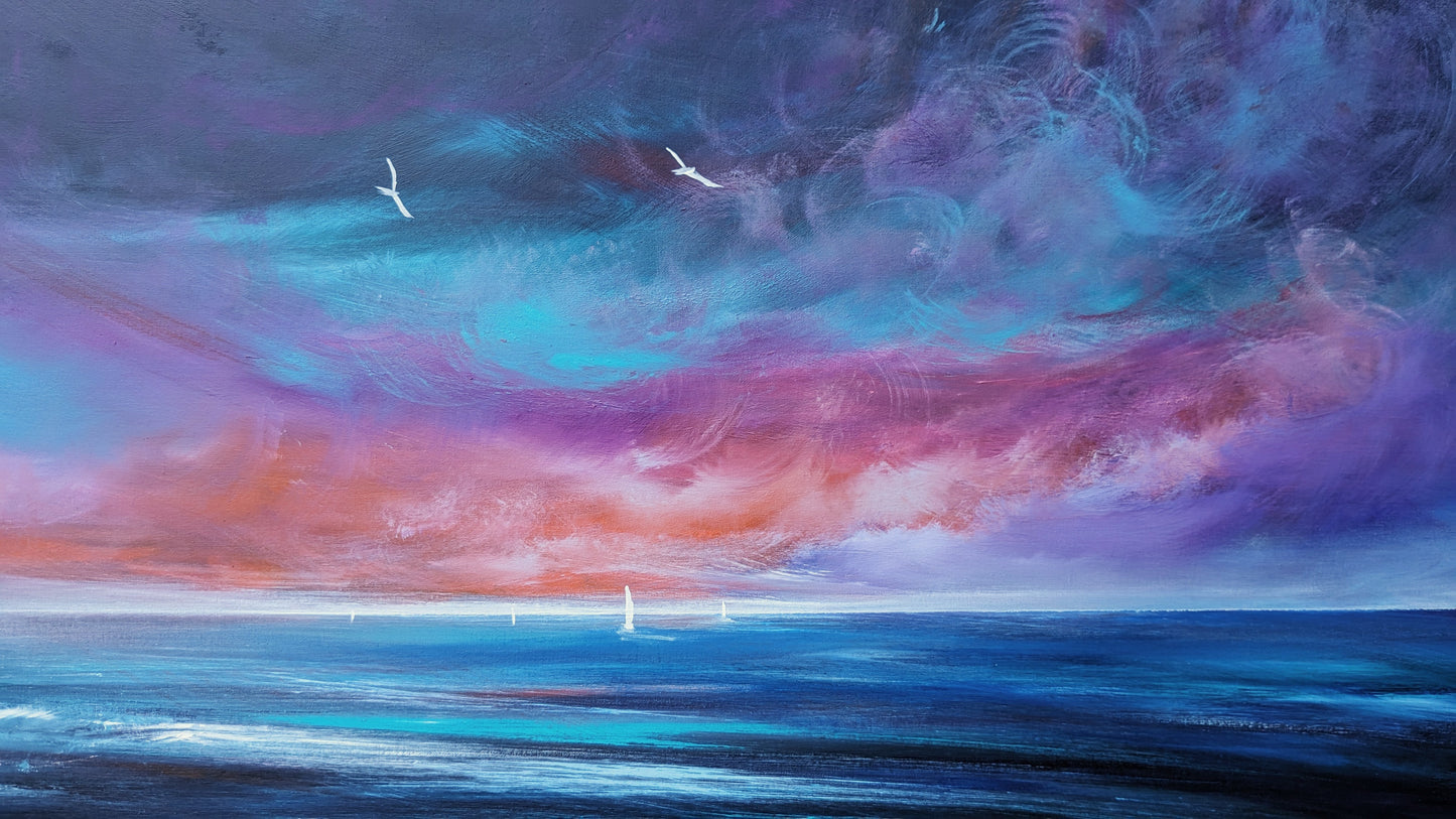 Rose Skies, 120x50cm