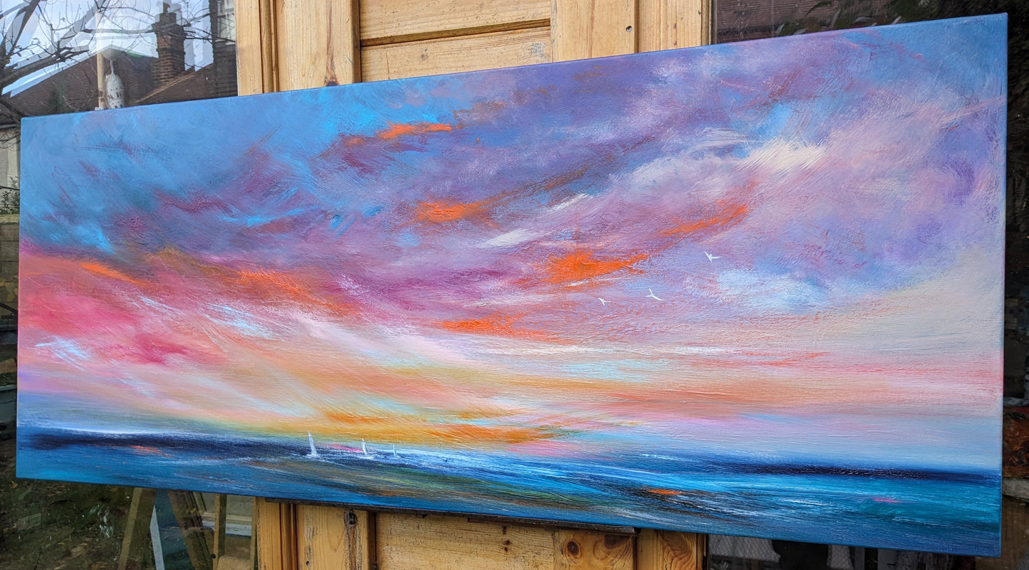 Heavenly Blush, 120x50cm