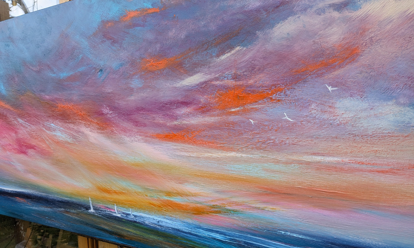 Heavenly Blush, 120x50cm