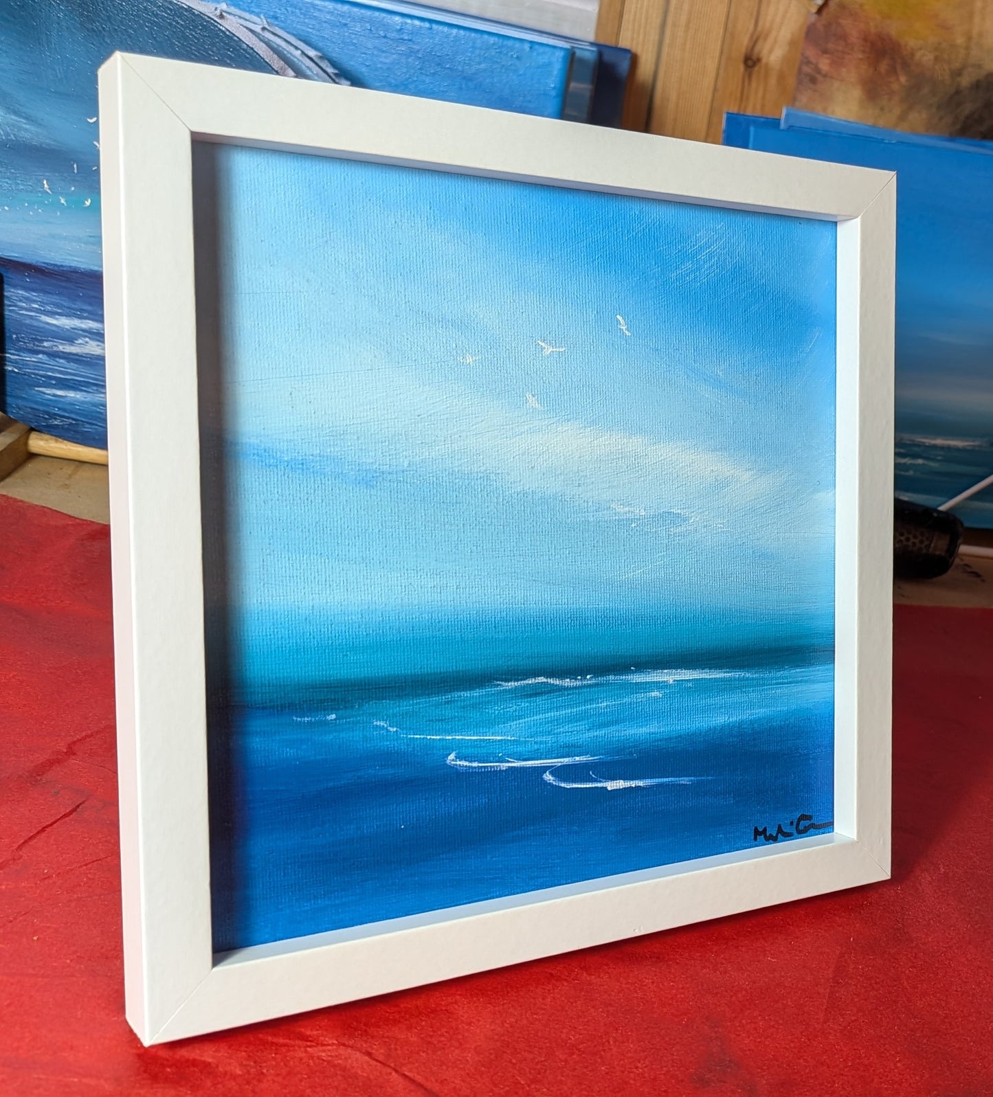 20x20cm, framed in white