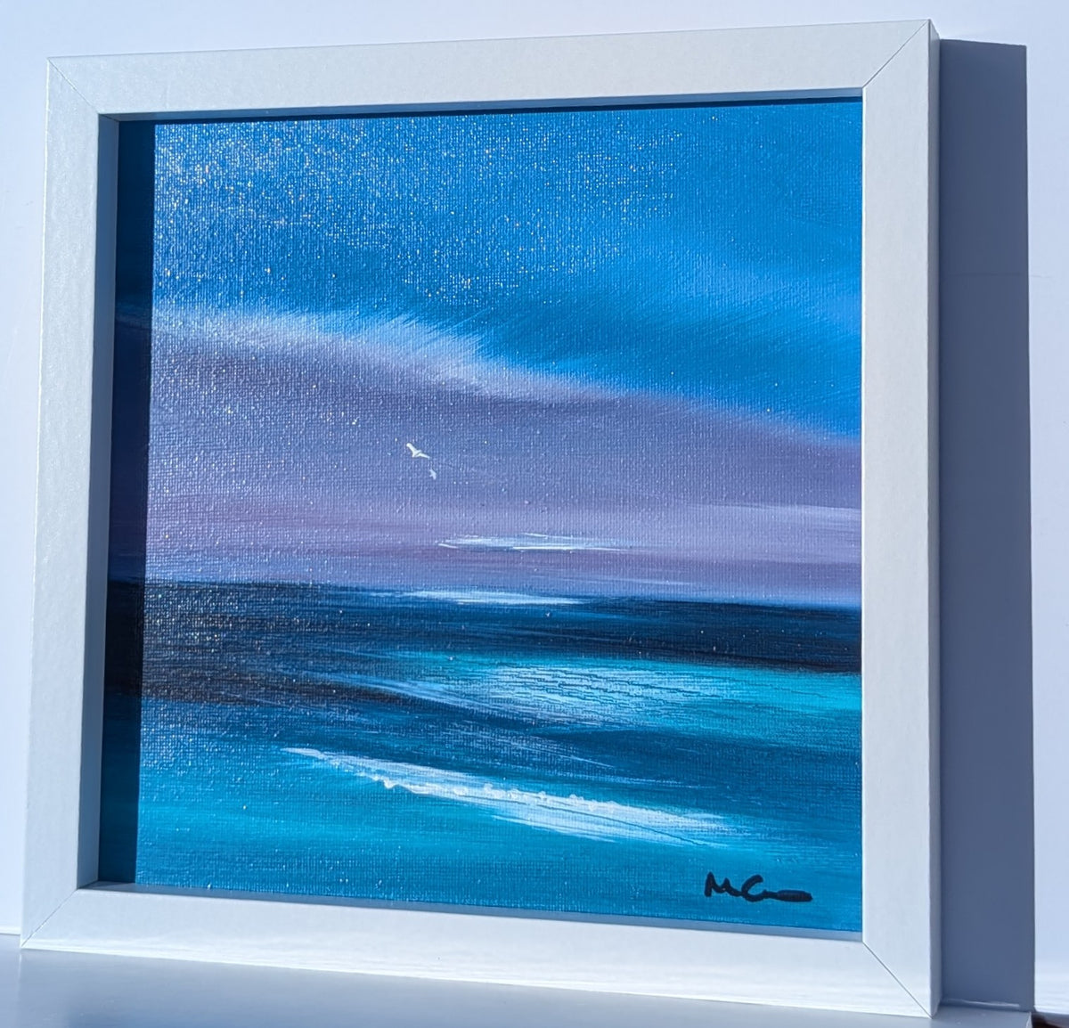 20x20cm, framed in white