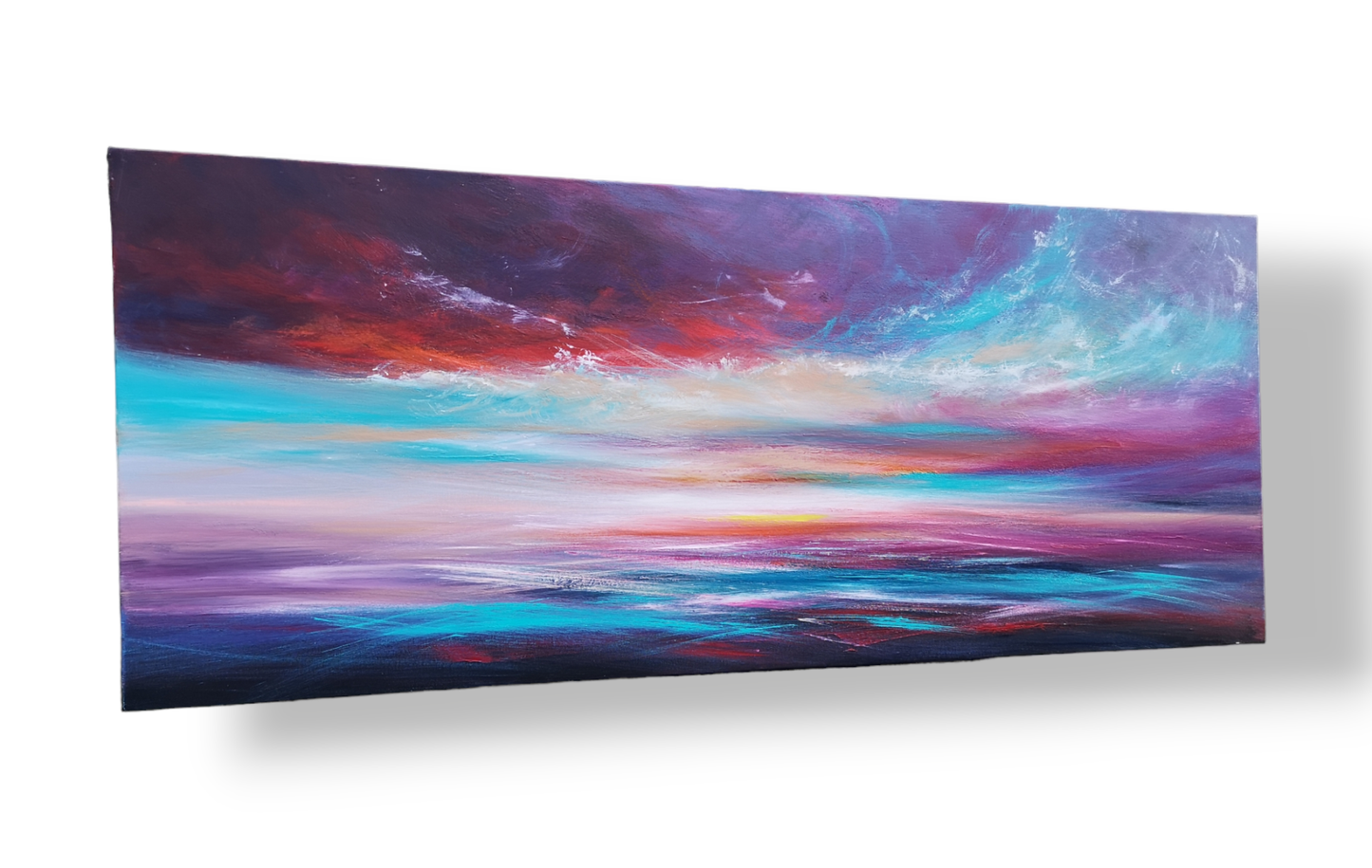 Mulberry Skies, 120x50cm
