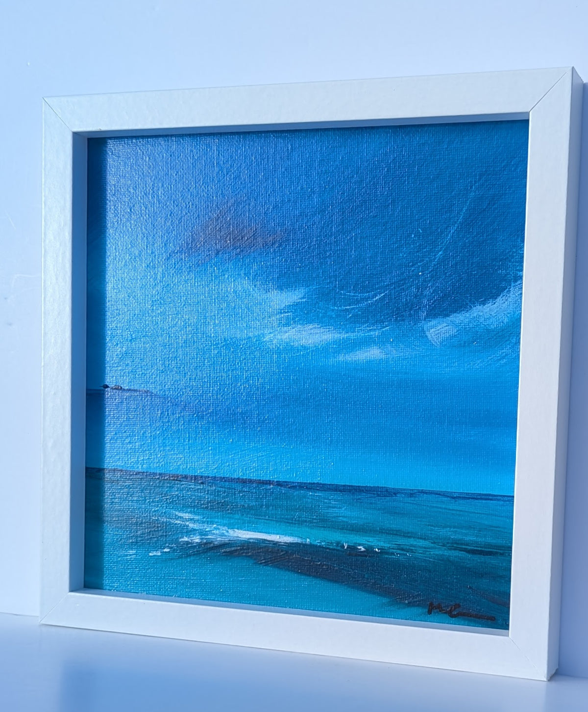 20x20cm, framed in white