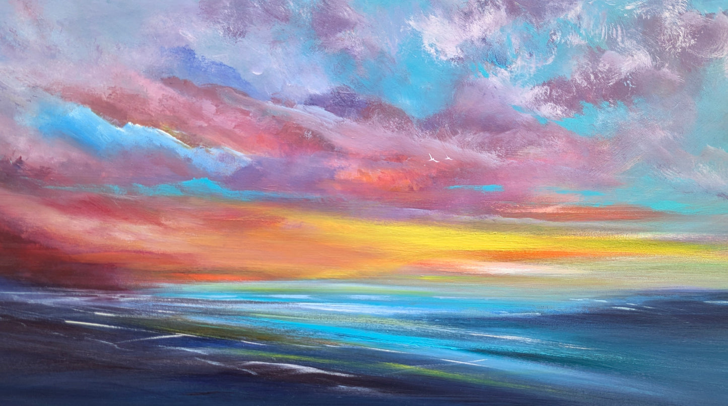 Crimson Chorus, 120x50cm