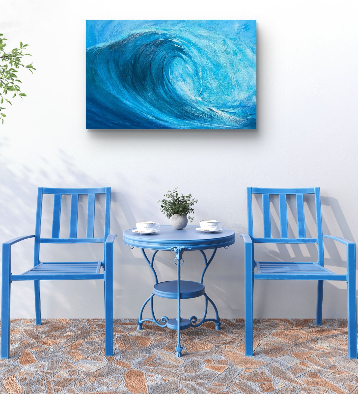 Teal Surf 60x40cm