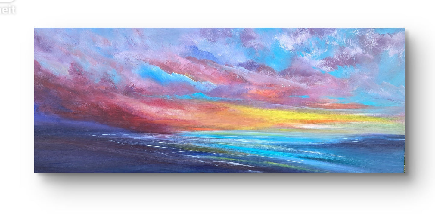 Crimson Chorus, 120x50cm