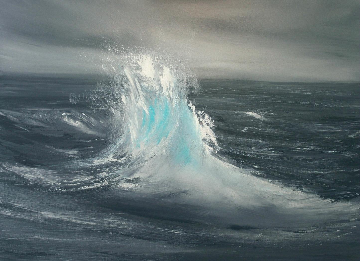 Splash of Teal, 100x70cm