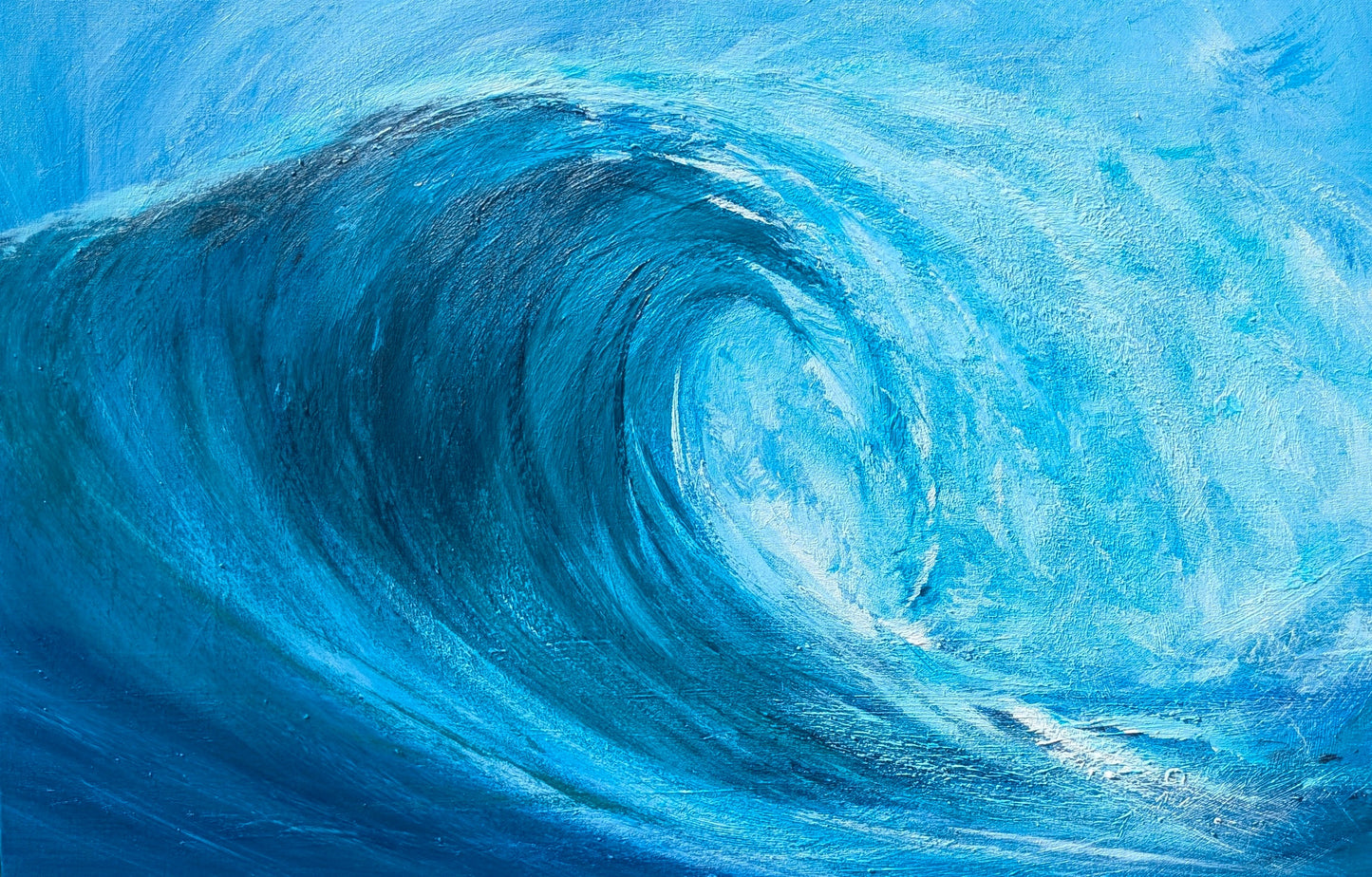 Teal Surf 60x40cm