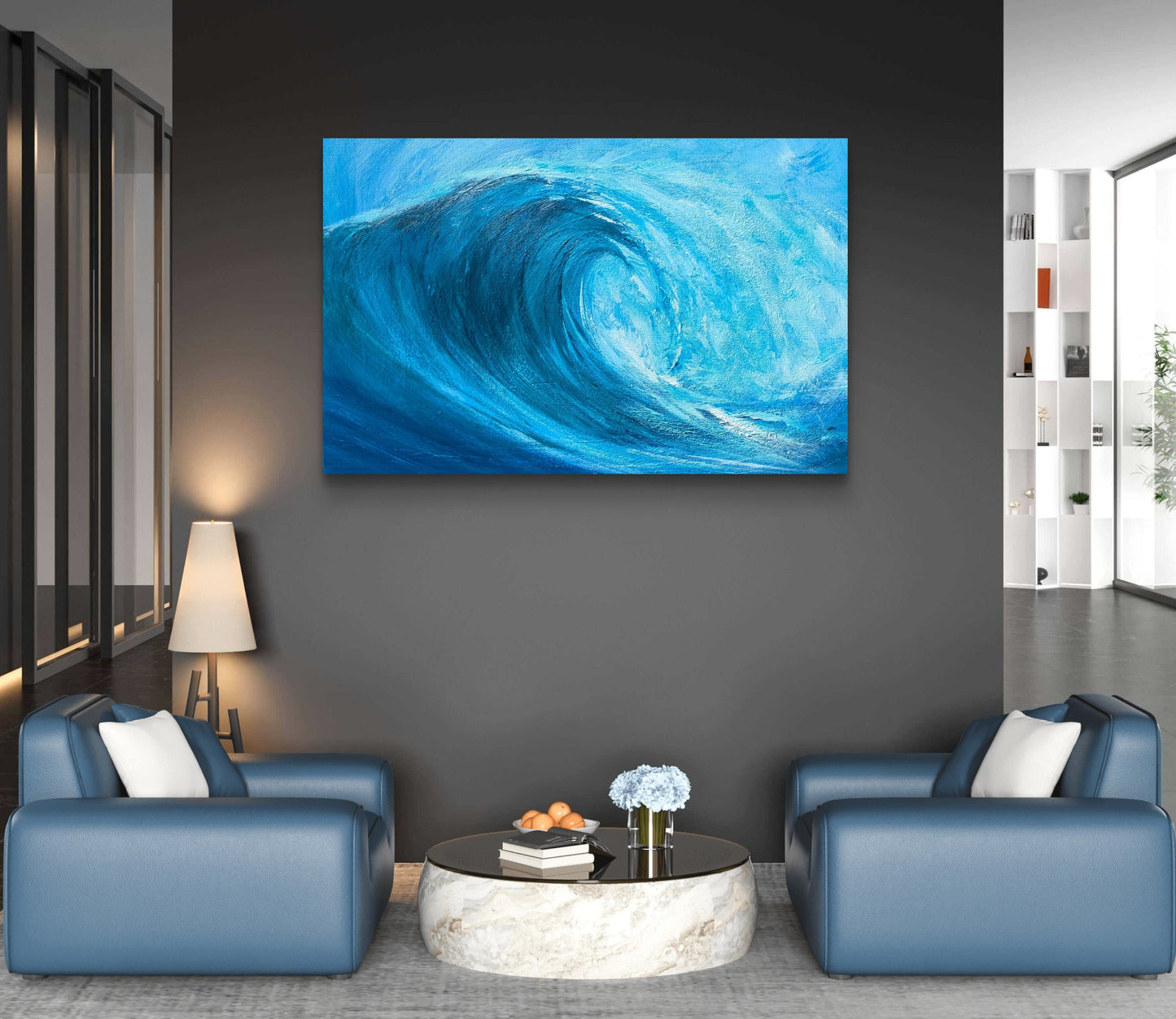Teal Surf 60x40cm
