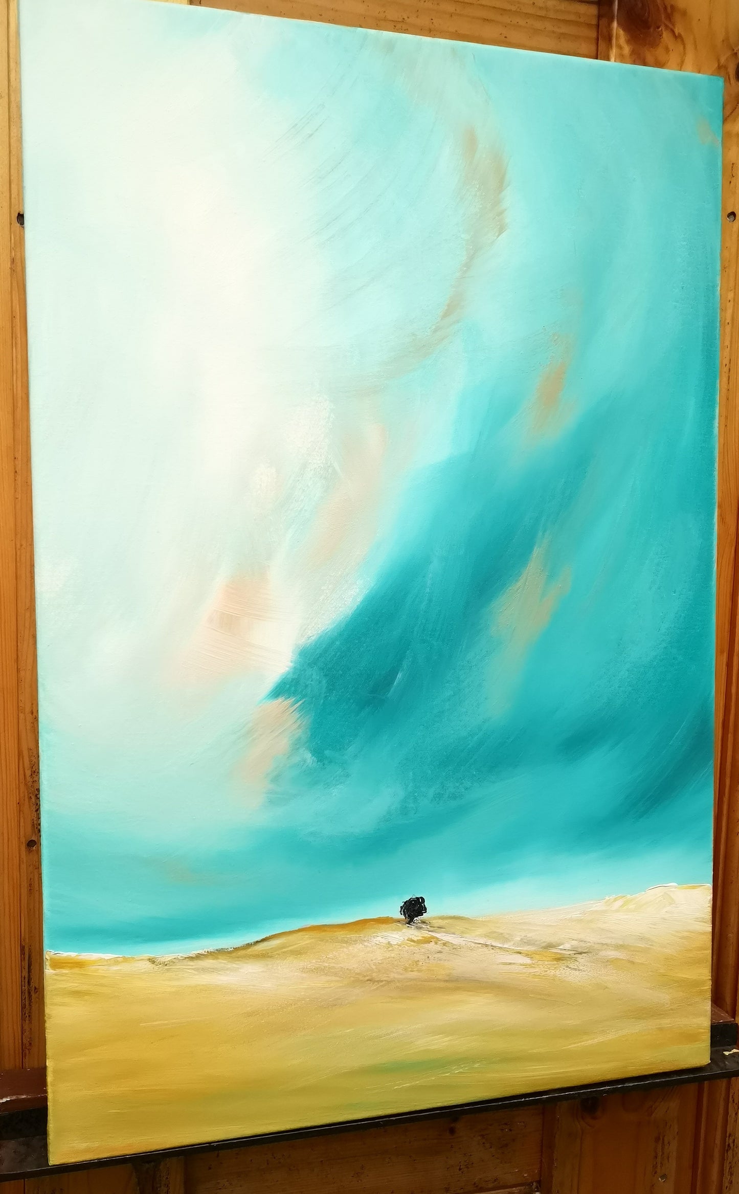 Step Out 1, 60x40cm, Large, blue, emotional art, landscapes