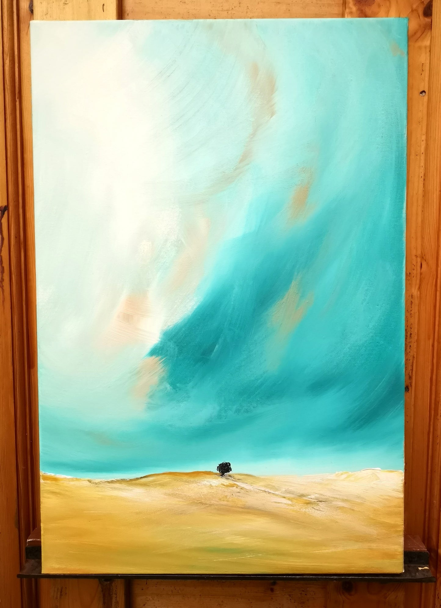 Step Out 1, 60x40cm, Large, blue, emotional art, landscapes