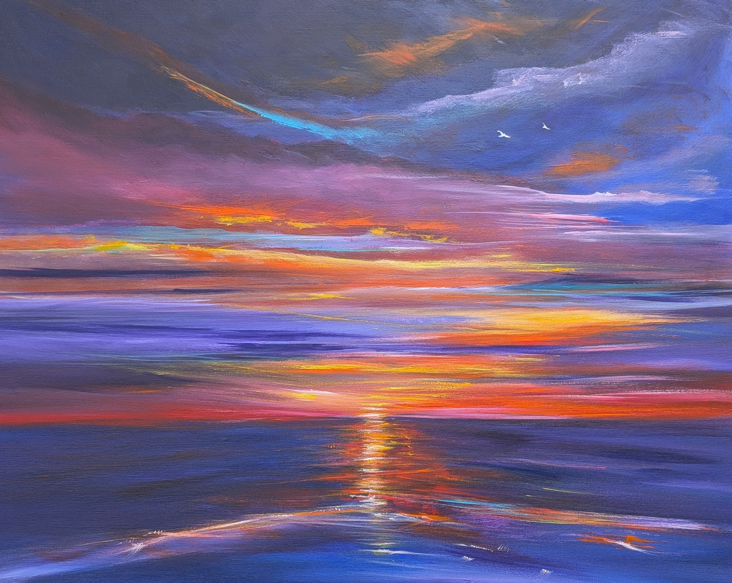 Indigo Tides, 100x80x2cm