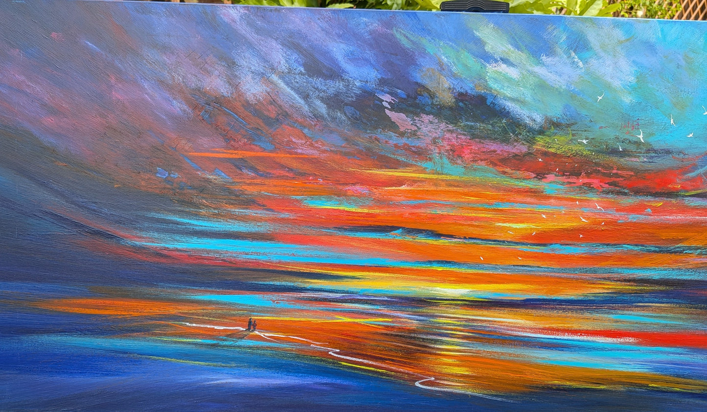 Last Embers, 120x50cm