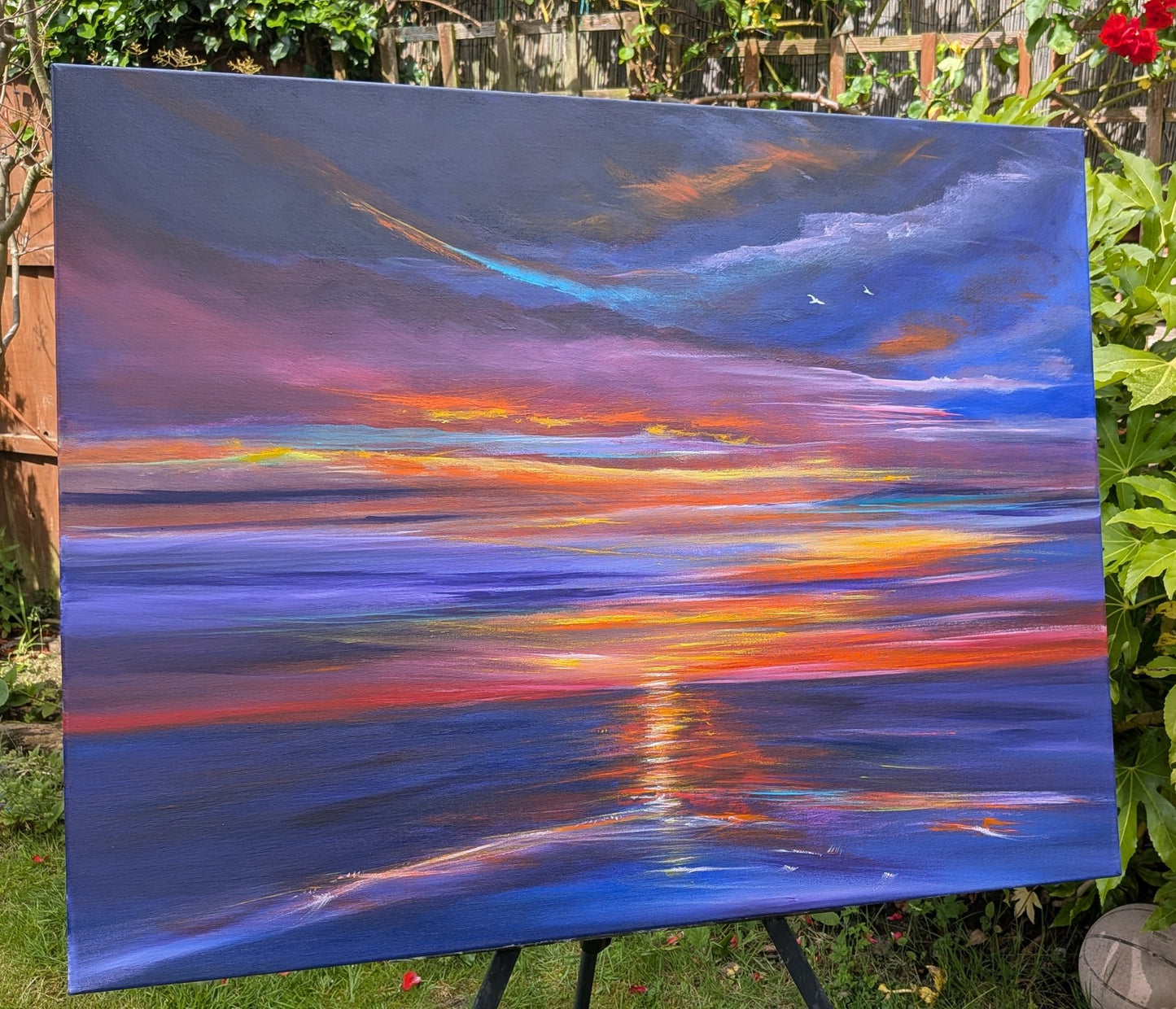 Indigo Tides, 100x80x2cm