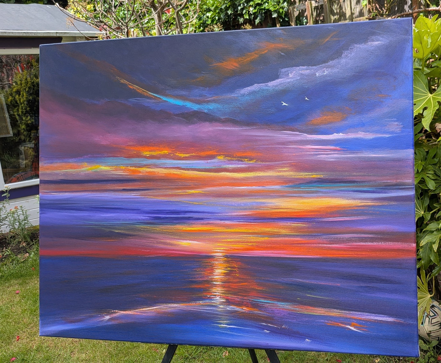 Indigo Tides, 100x80x2cm