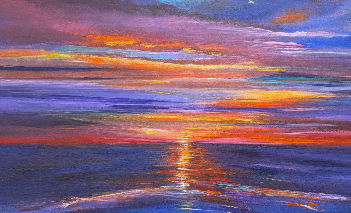 Indigo Tides, 100x80x2cm