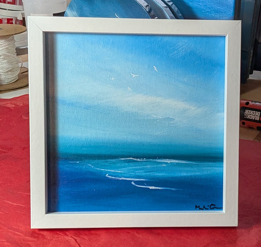 20x20cm, framed in white