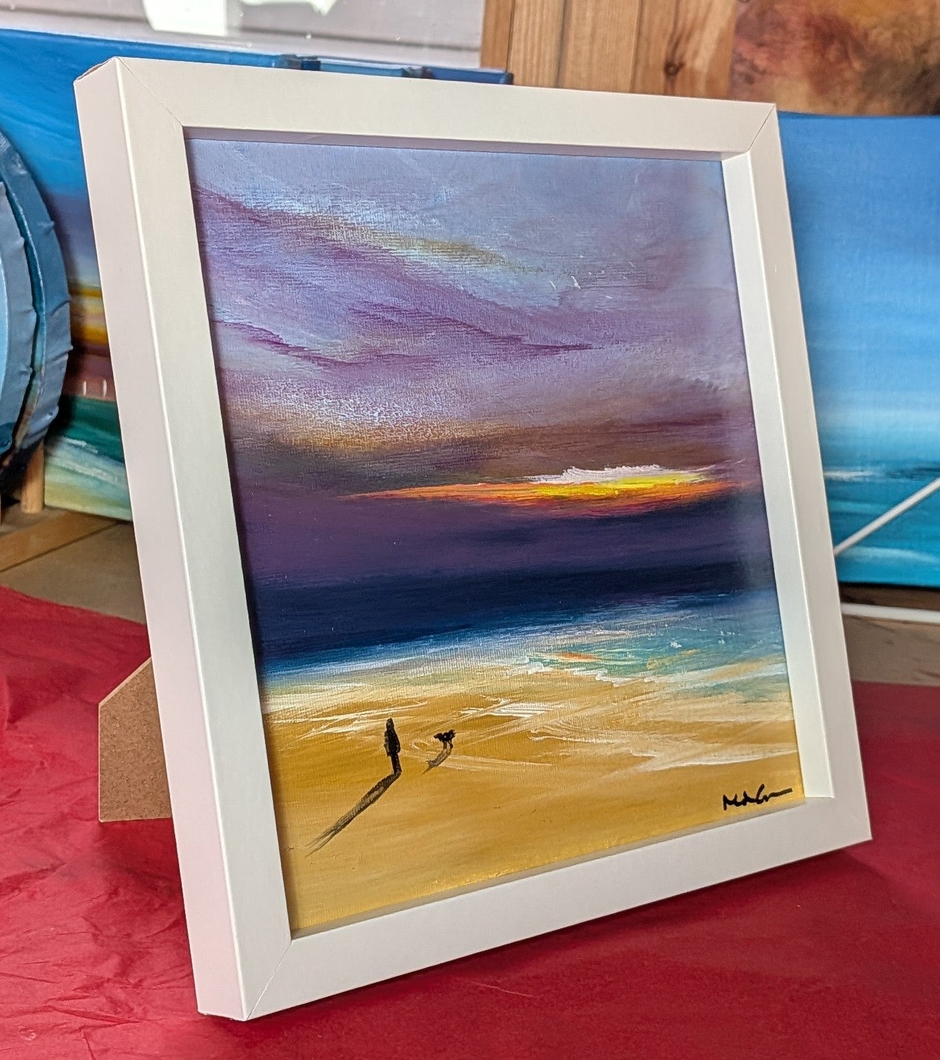 20x20cm, framed in white