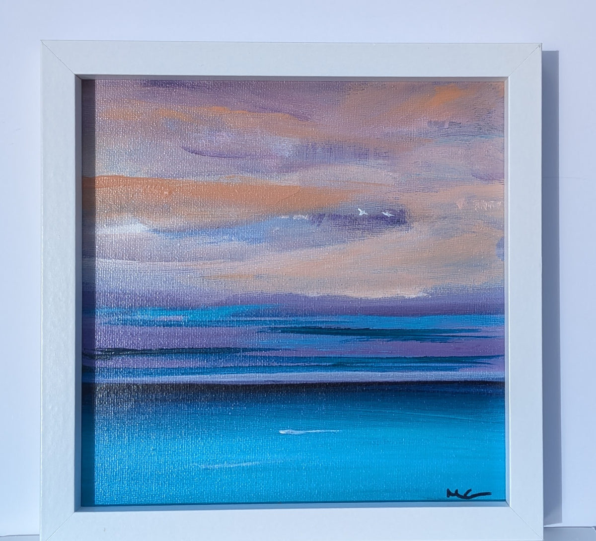 20x20cm, framed in white