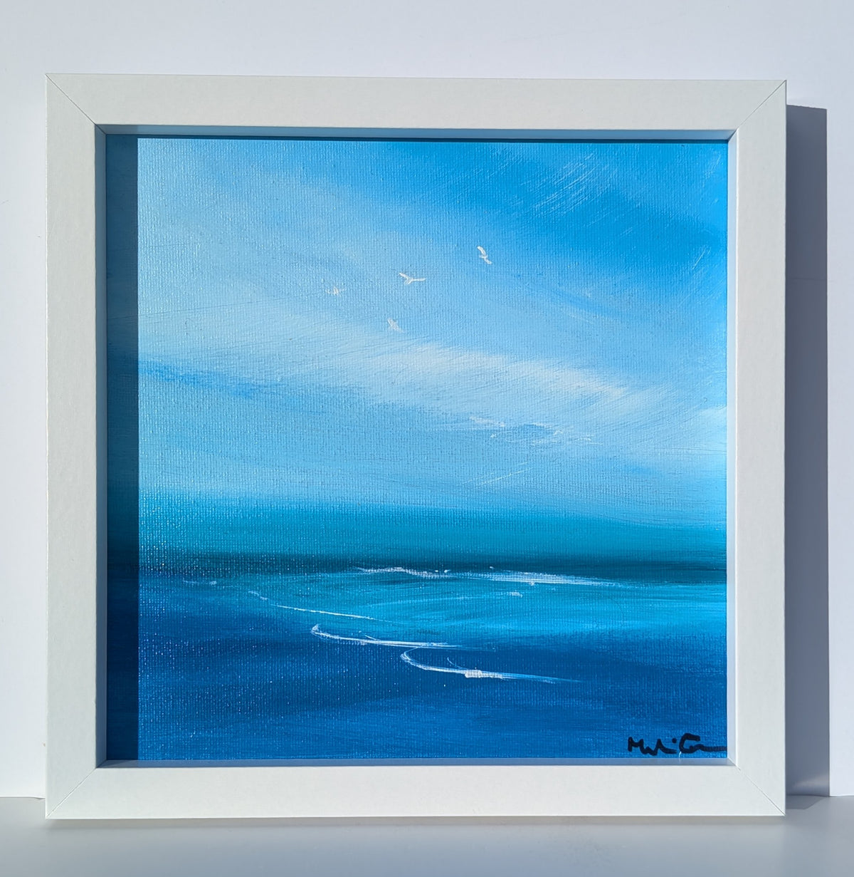 20x20cm, framed in white