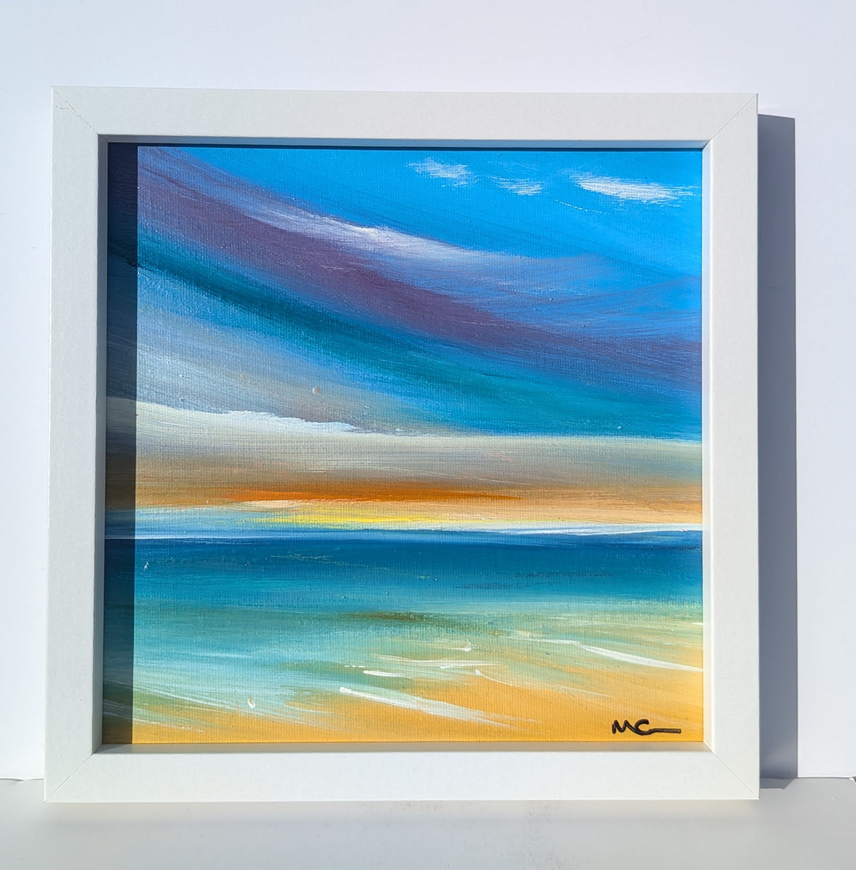 20x20cm, framed in white