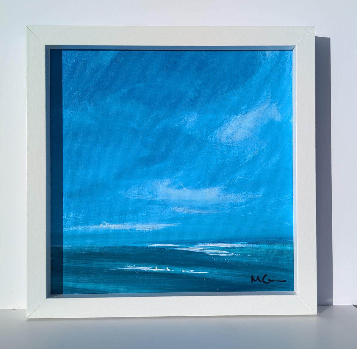 20x20cm, framed in white