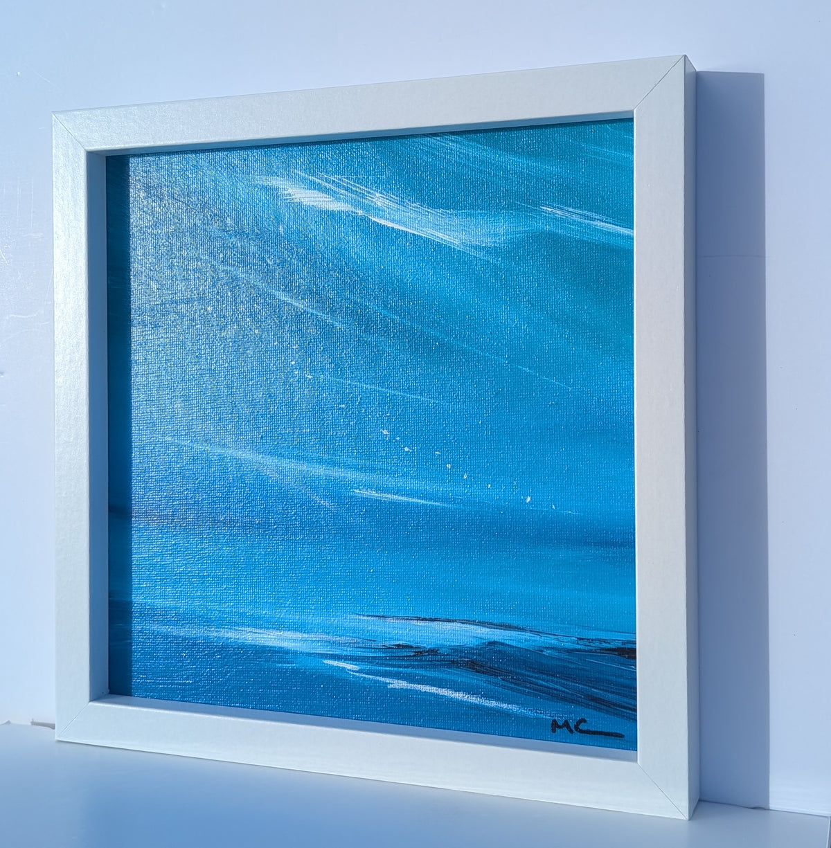 20x20cm, framed in white