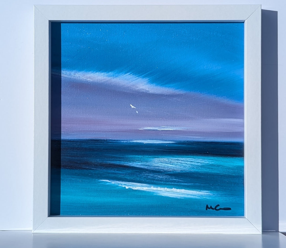 20x20cm, framed in white