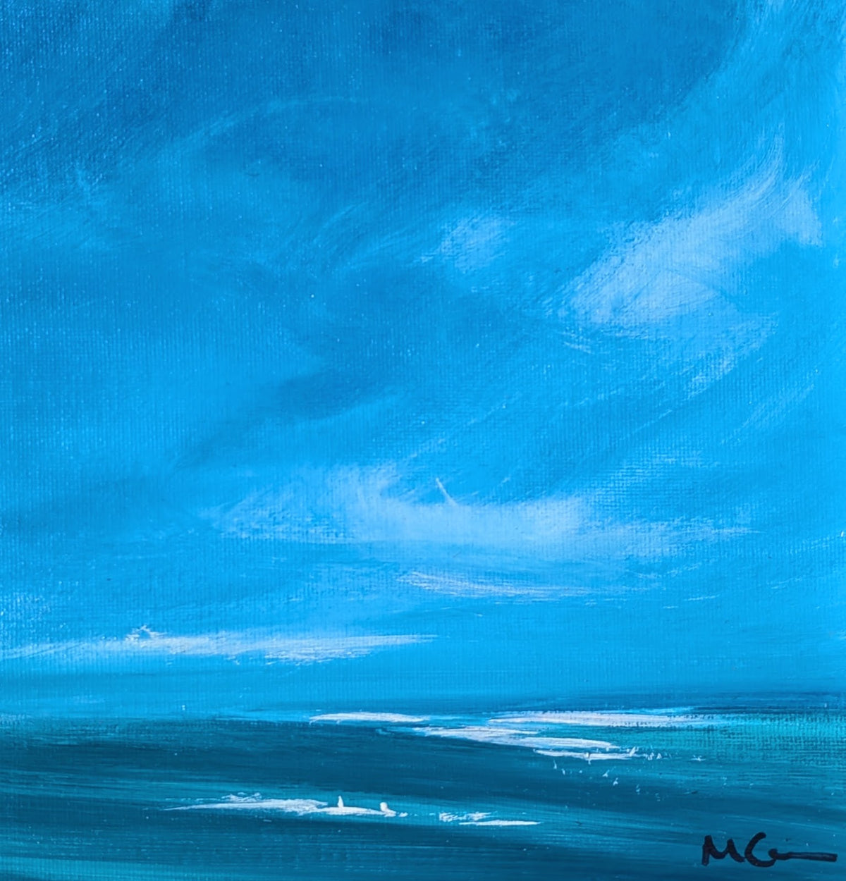 20x20cm, framed in white