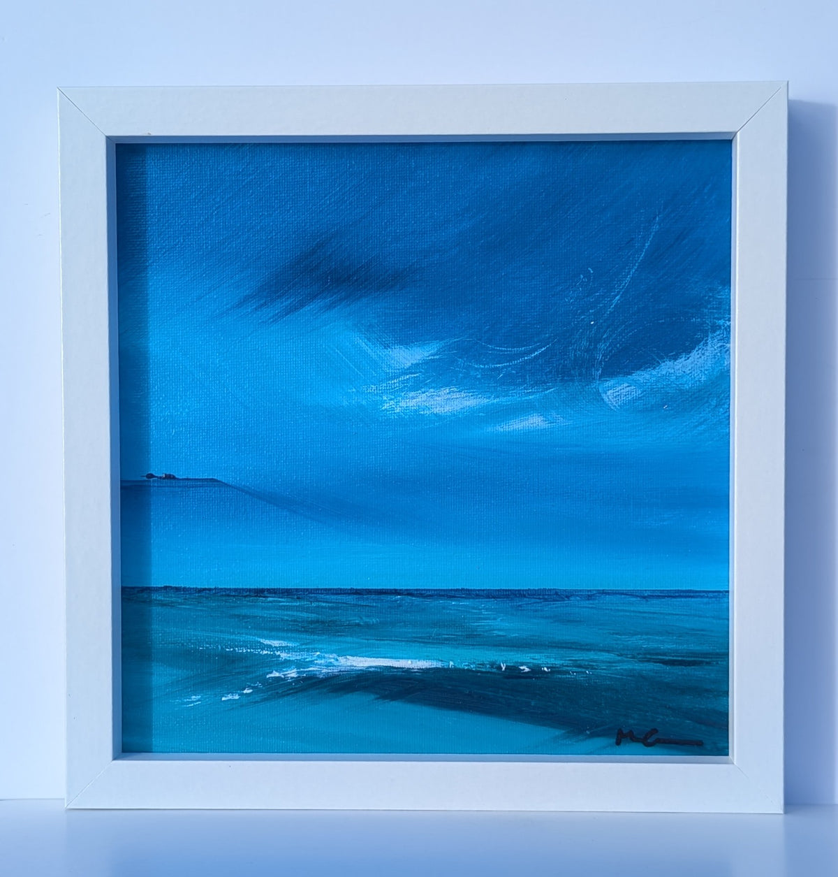 20x20cm, framed in white
