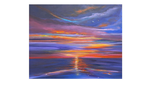 Indigo Tides, Giclee Mounted Print