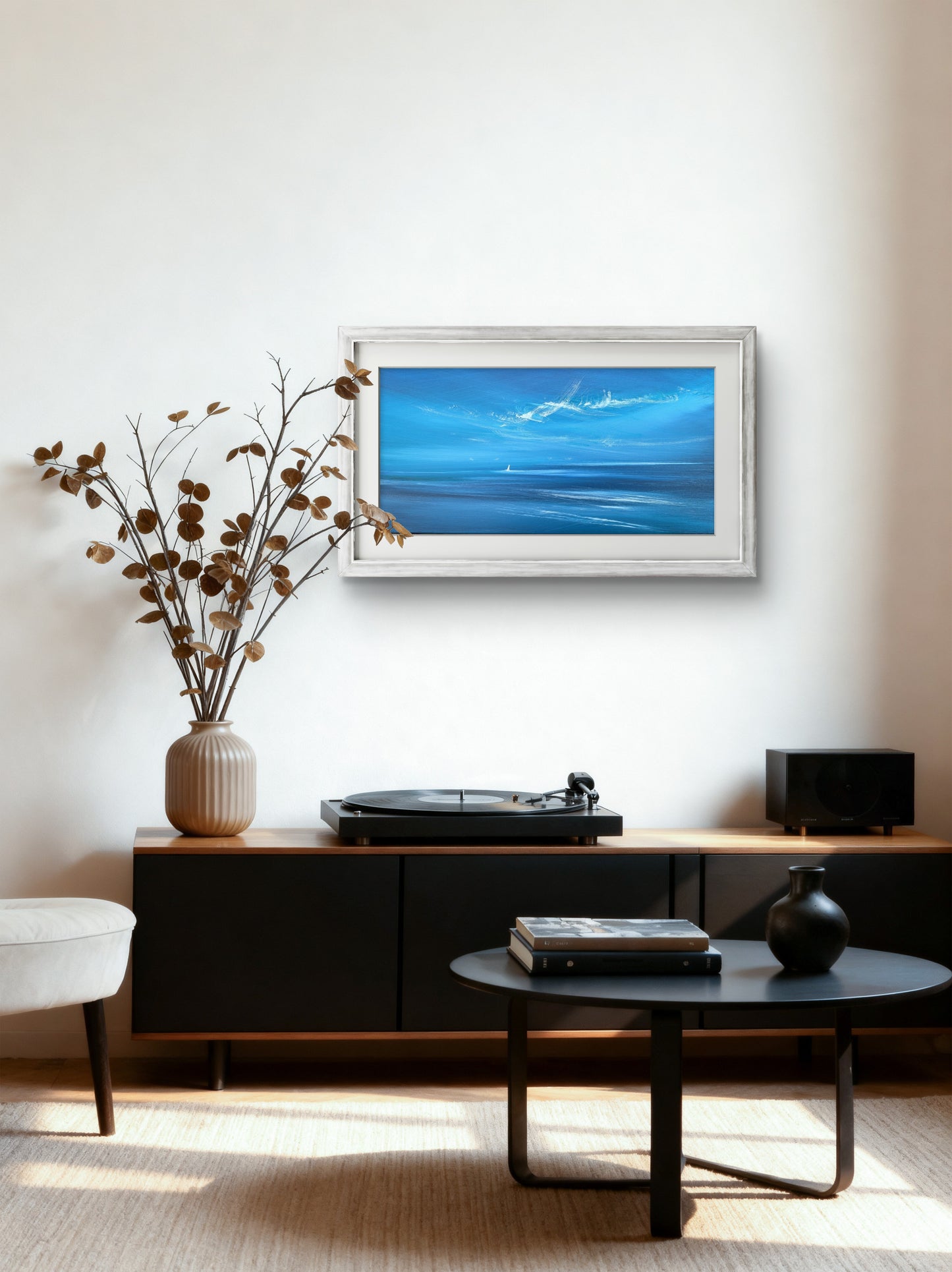 Blue Sails on the Sea, 40x20x2cm