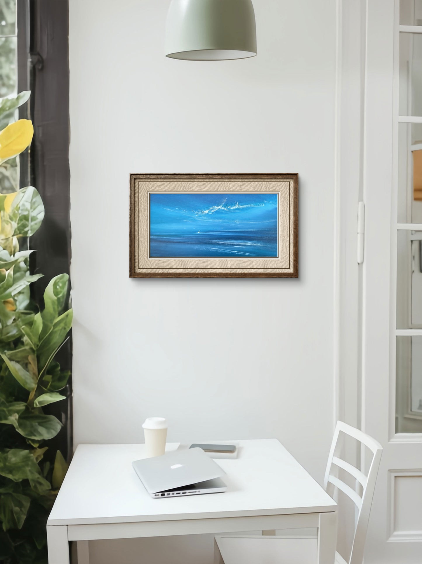 Blue Sails on the Sea, 40x20x2cm