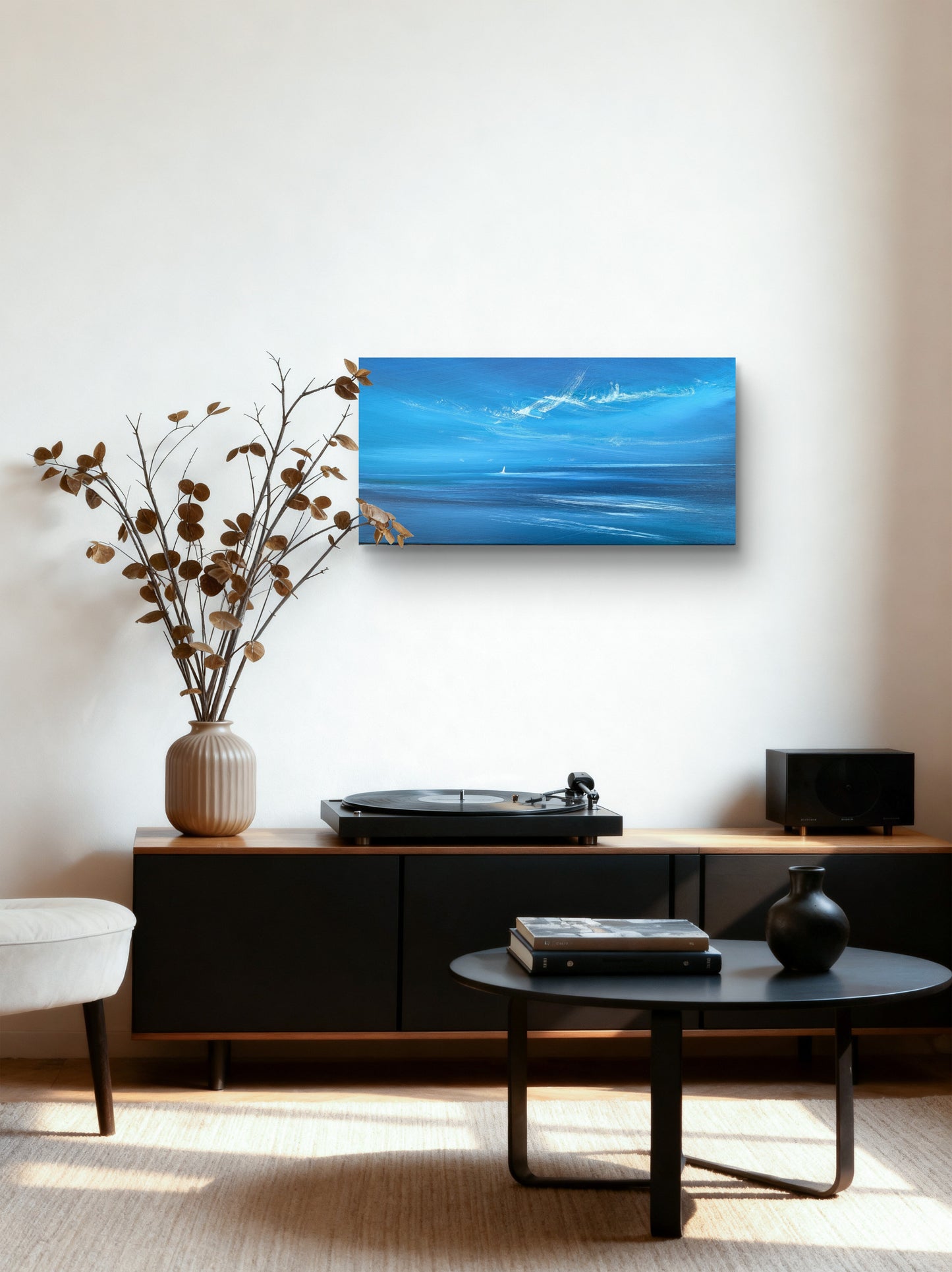 Blue Sails on the Sea, 40x20x2cm