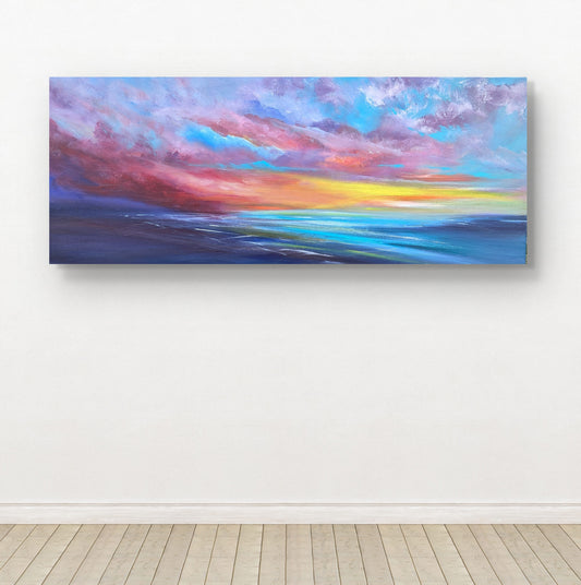 Crimson Chorus, 120x50cm