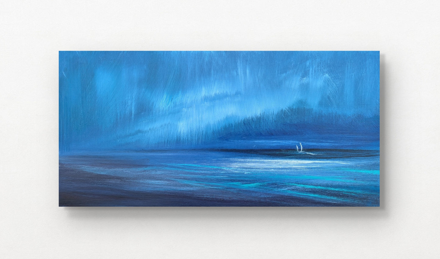 Sails Beneath the Aurora Light, 40x20x2cm
