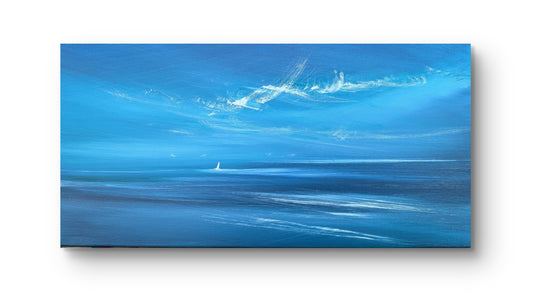 Blue Sails on the Sea, 40x20x2cm