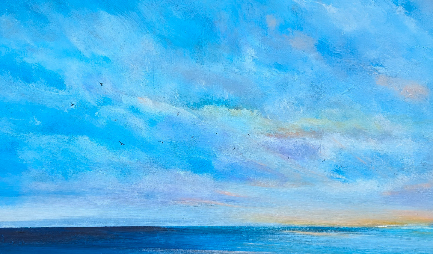 Boats at Dawn, 120x50cm