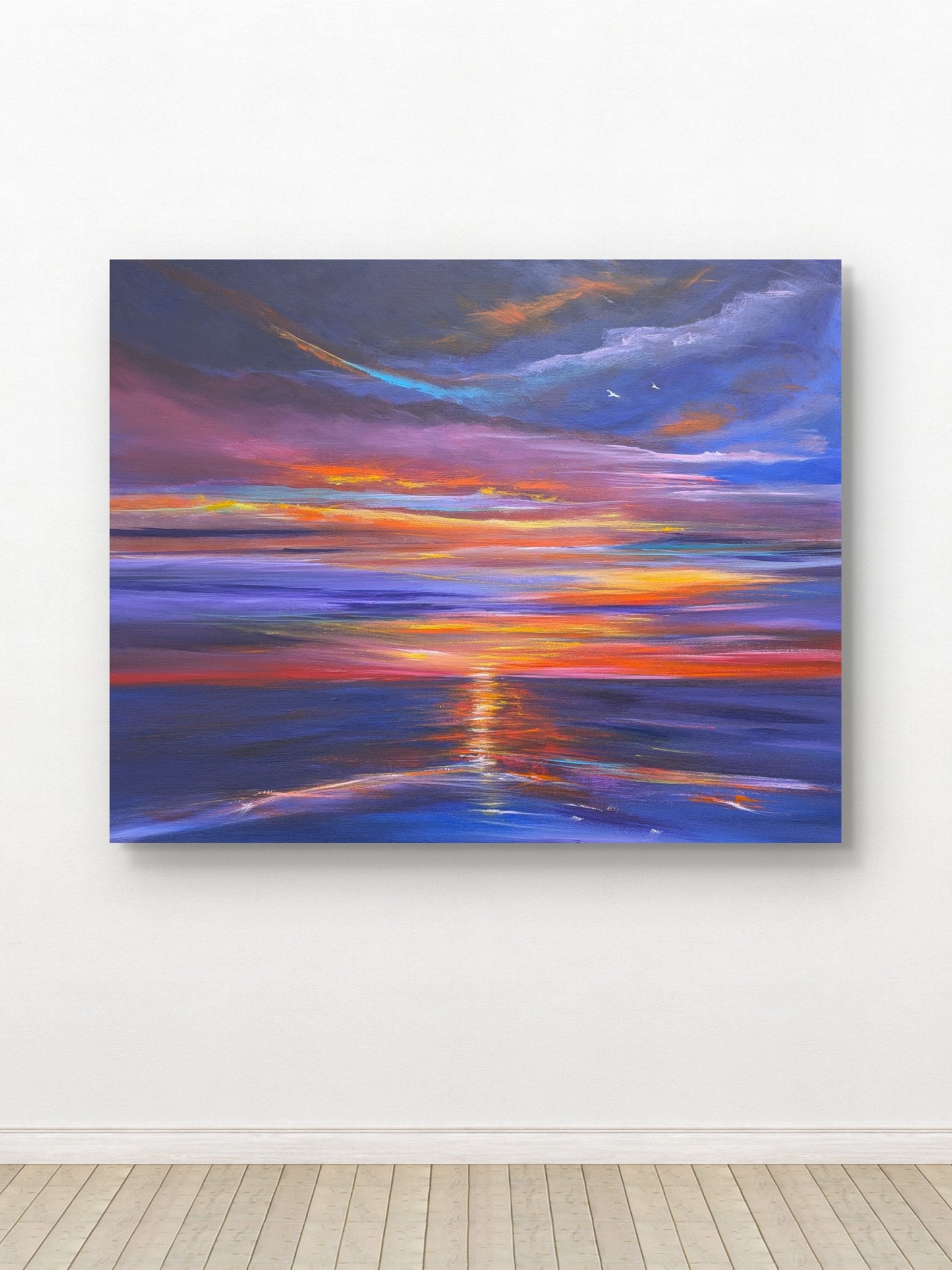 Indigo Tides, 100x80x2cm