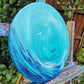 Circular Seascape 2 original art, gift, blue, emotional art, seascapes, storm